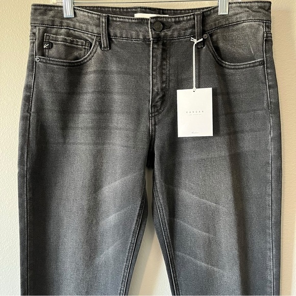KanCan NEW Ilia High Rise 90s Slim Boyfriend Jeans Dark Gray Size 11/29 - Picture 7 of 16